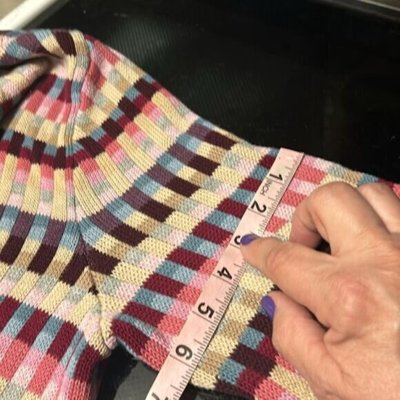 Talbots XL Womens Colorful Striped Cotton Cardigan Sweater - Picture 6 of 6